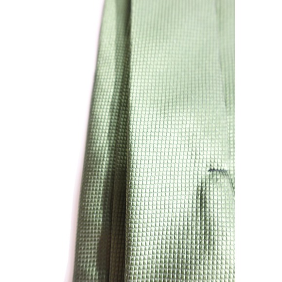 Trevisan Venezia Tie Men's 100% Silk Green Geometric Made in Italy - Picture 4 of 9